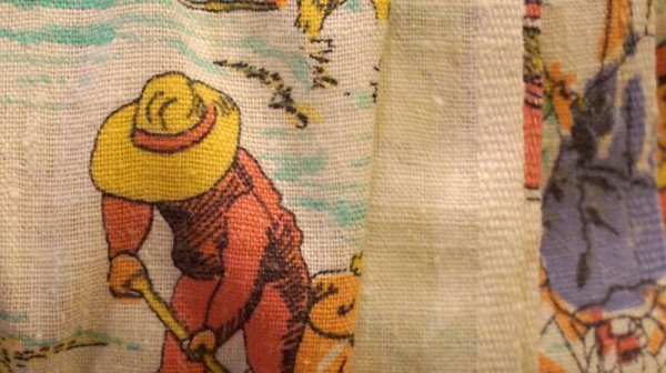 画像10: ＵＳ 海水浴 絵模様 ファブリック 巾110×360cm[1078]