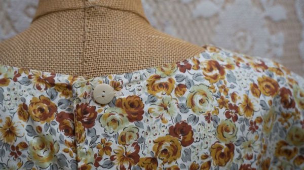 画像10: ローズ柄 コットン半袖ワンピース [52372]