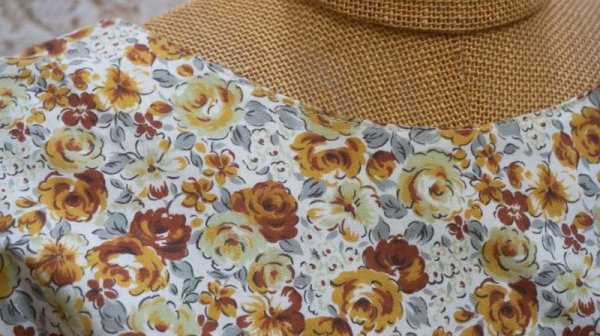 画像6: ローズ柄 コットン半袖ワンピース [52372]