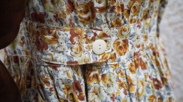 画像8: ローズ柄 コットン半袖ワンピース [52372]