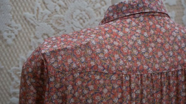 画像7: 花柄 半袖 レトロワンピース フリル プリーツ[52430]