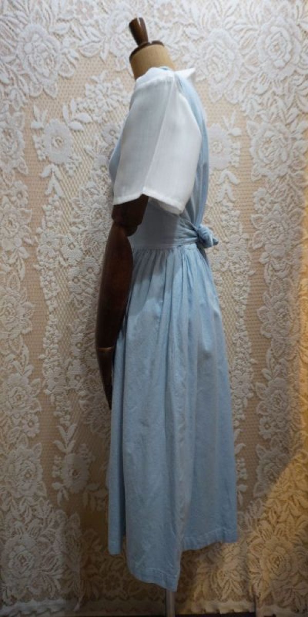 画像5: デニム 袖無 ジャンパースカート ノーカラー[52432]