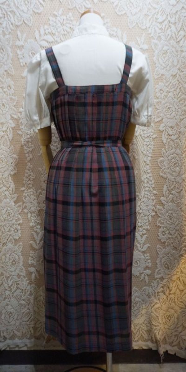 画像4: チェック柄 ジャンパースカート[52448]