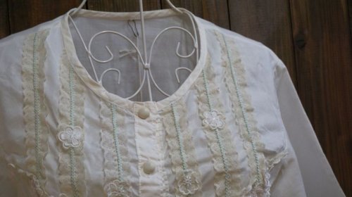 他の写真1: 白 半袖ブラウス レース [11426]