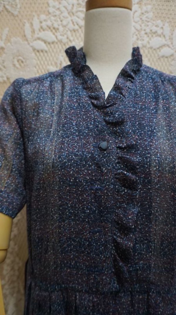 画像5: レトロ幾何学柄 レトロワンピース [52468]