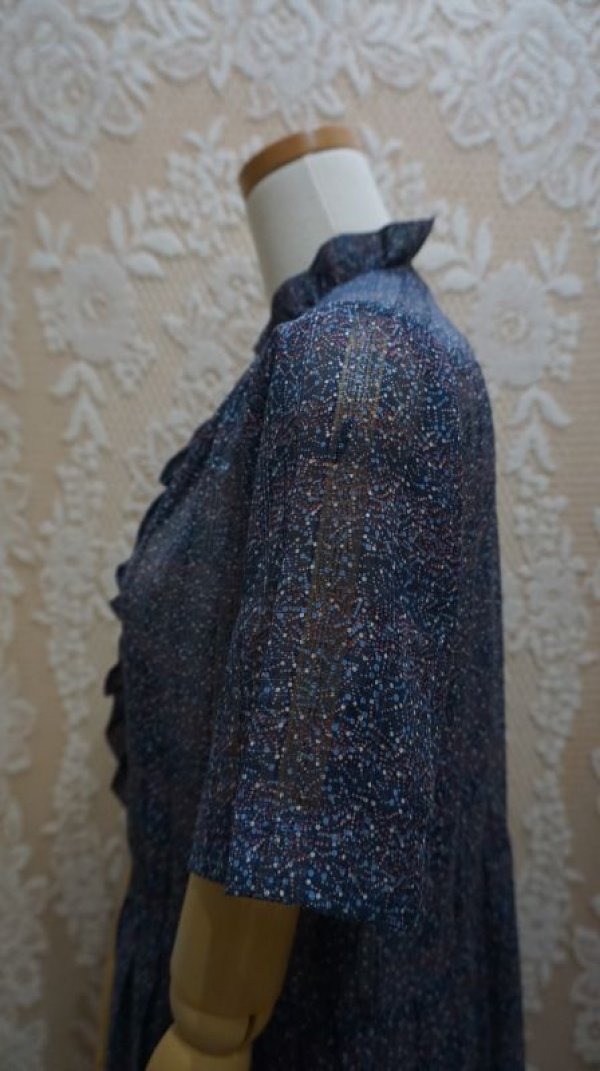 画像7: レトロ幾何学柄 レトロワンピース [52468]