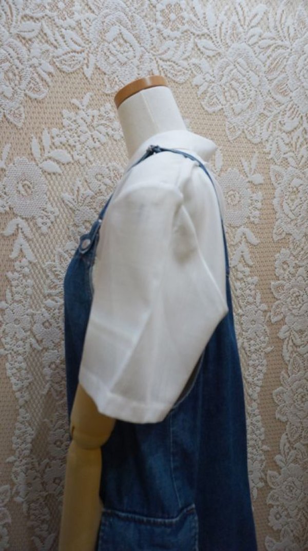 画像8: 無地 デニム ジャンパースカート[52484]