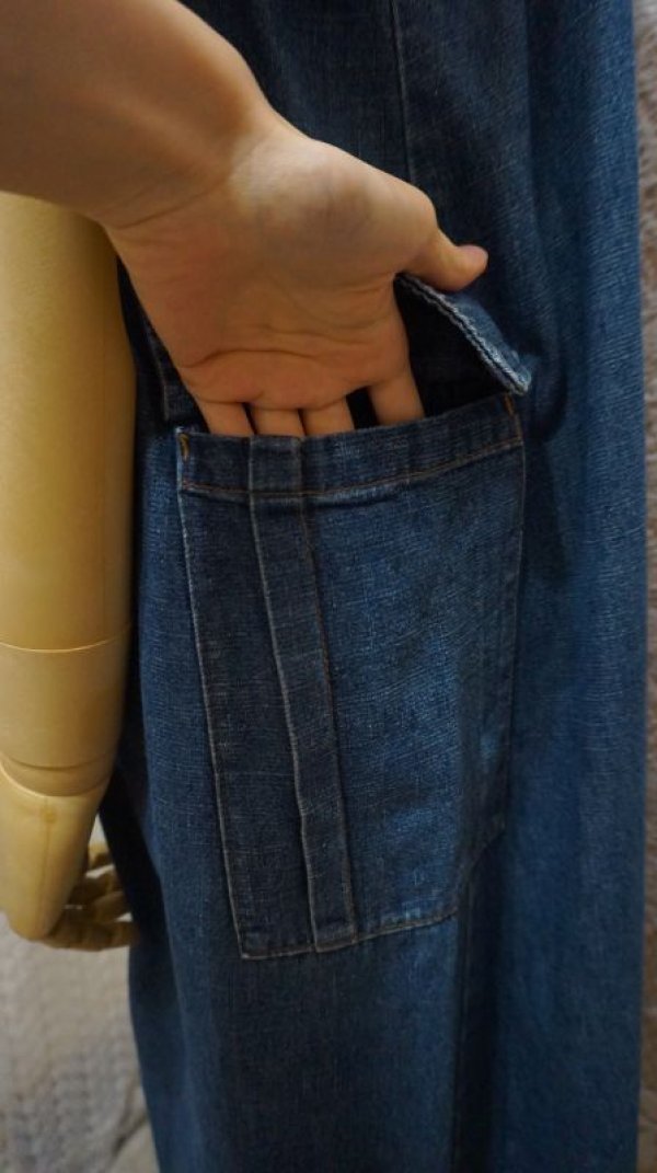 画像7: 無地 デニム ジャンパースカート[52484]