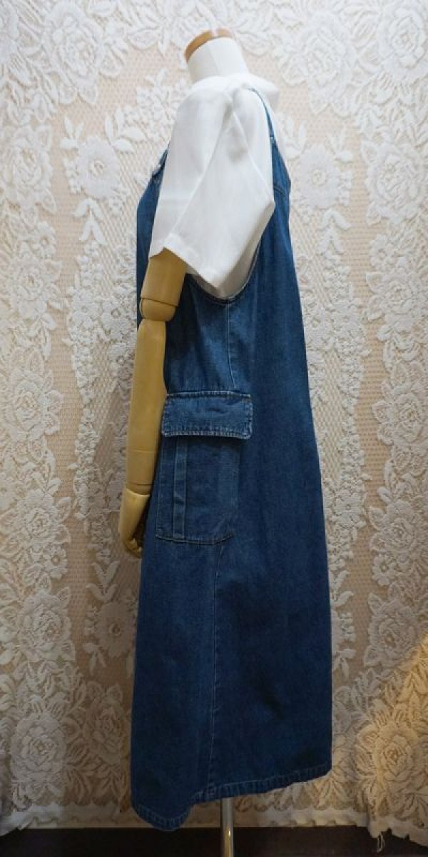 画像3: 無地 デニム ジャンパースカート[52484]