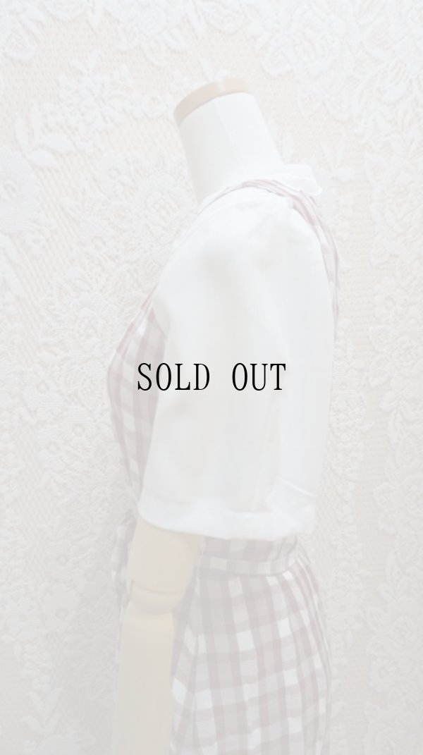 画像8: チェック柄 ジャンパースカート リボン [52491]