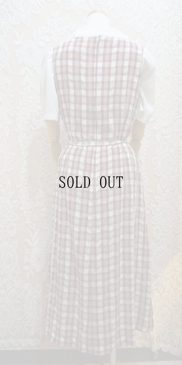 画像4: チェック柄 ジャンパースカート リボン [52491]