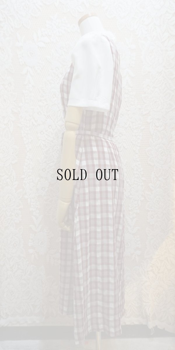 画像3: チェック柄 ジャンパースカート リボン [52491]