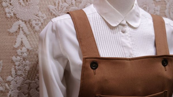 画像6: 無地 ベージュ ジャンパースカート [52507]