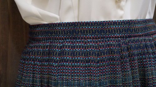他の写真1: レトロ幾何学柄 スカート /w66cm [41707]