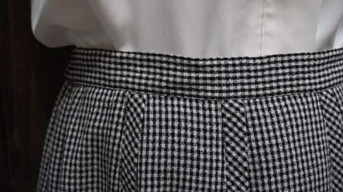 他の写真1: チェック柄 白黒 スカート /w68cm [41715]