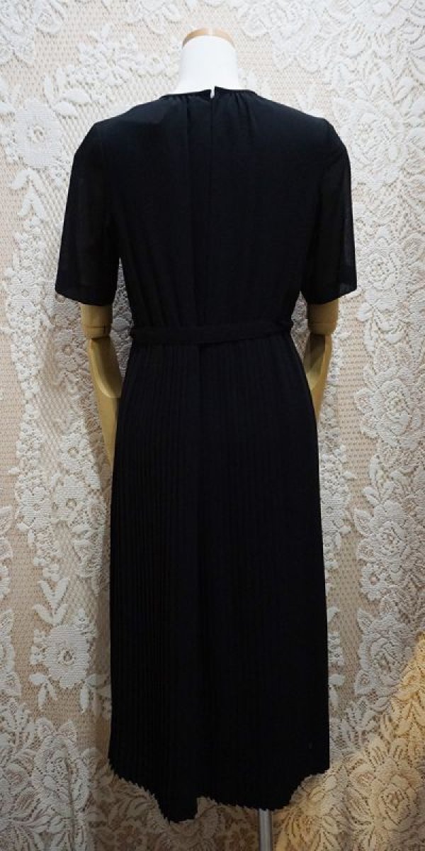 画像4: ブラック 半袖 ワンピース [52598]