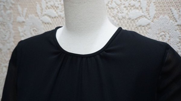 画像6: ブラック 半袖 ワンピース [52598]