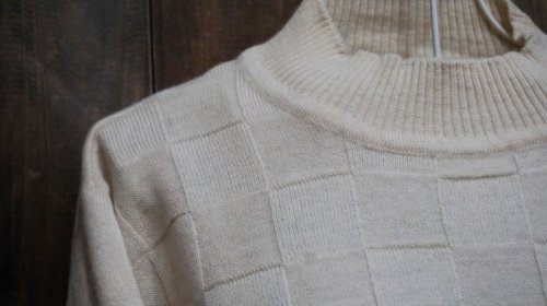 他の写真1: ホワイト  ニット セーター クルーネック [25286]　