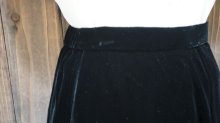 他の写真1: 無地 ブラック ベロア スカート/ 58cm [41769]