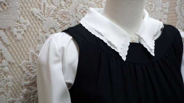 画像6: 黒 ジャンパースカート[52651]