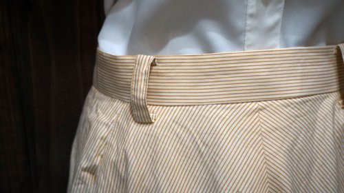 他の写真1: ストライプ柄 レトロスカート/w64cm [41782]