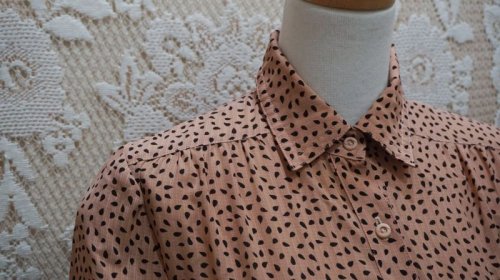 他の写真1: ドロップ柄  半袖 レギュラーカラー[52722]