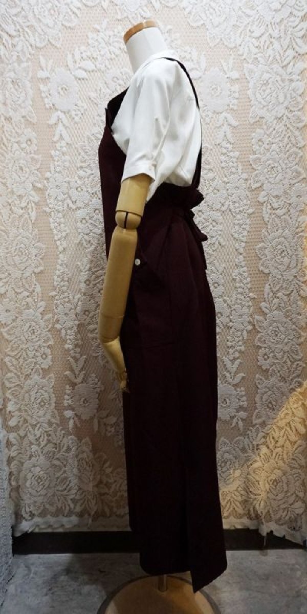 画像3: 無地 ブラウン系 ジャンパースカート[528616]