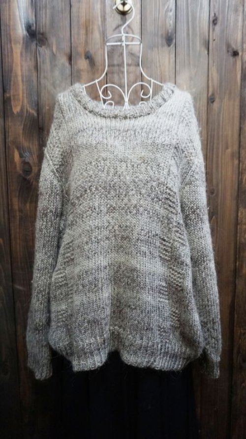 他の写真1: グレー系 ニット セーター クルーネック[25362]　