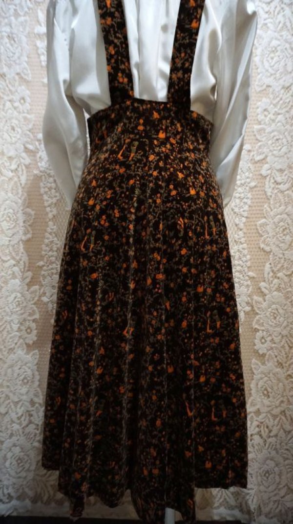 画像13: 少年少女の絵模様 花柄 ベロア ジャンパースカート[52904]