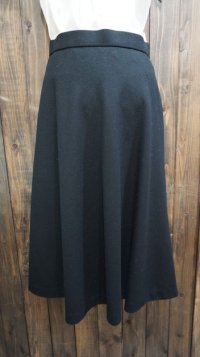 無地 黒 スカート フレア/w63cm[42016]