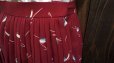 画像3: レトロ幾何学柄 赤 スカート プリーツ/60cm[42050] (3)