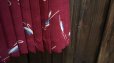 画像4: レトロ幾何学柄 赤 スカート プリーツ/60cm[42050] (4)