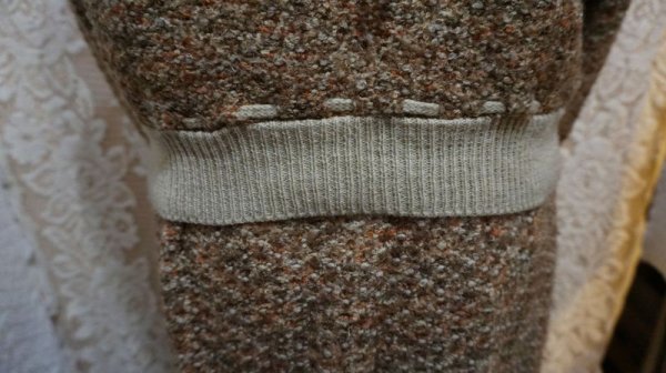 画像7: ミックス糸 織 長袖 ウール セットアップ スタンドカラー[56211]