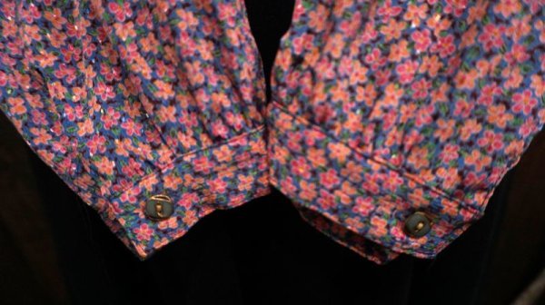 画像4: 花柄 長袖 ブラウス スタンドカラー[16095]