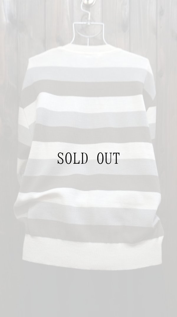 画像4: ボーダー柄 ニット セーター クルーネック[25457]