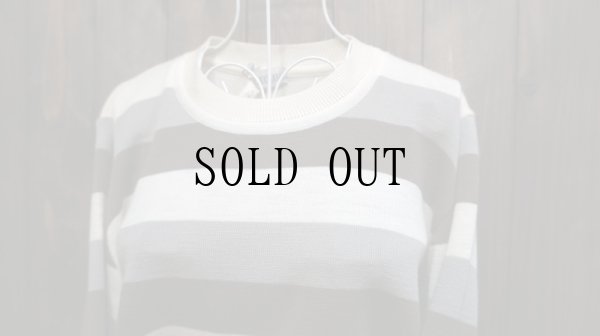 画像2: ボーダー柄 ニット セーター クルーネック[25457]