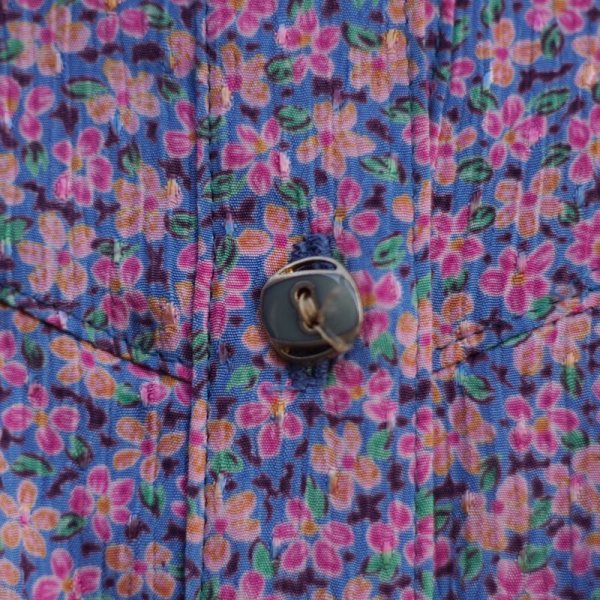 画像7: 花柄 長袖 ブラウス スタンドカラー[16095]