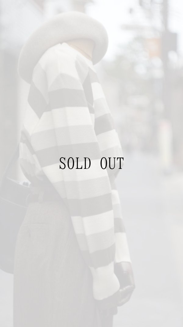 画像6: ボーダー柄 ニット セーター クルーネック[25457]