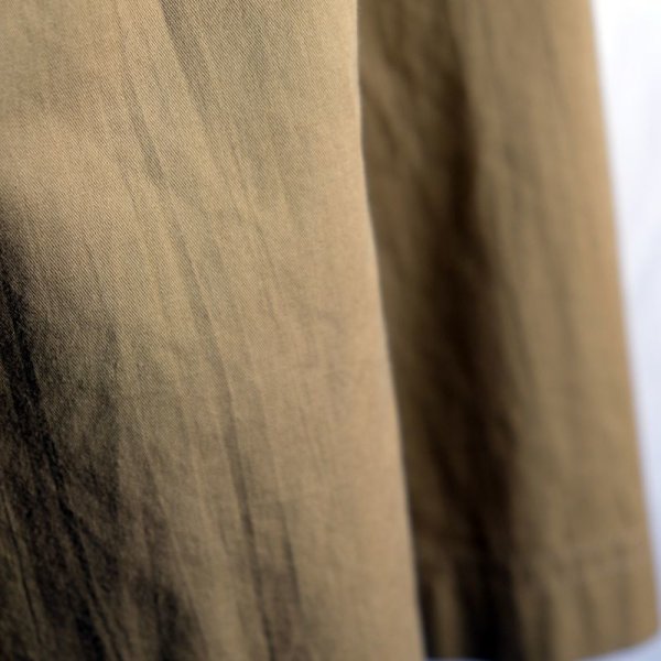 画像4: 無地 イエロー ブラウン スカート コットン フレア /w64cm[42169]