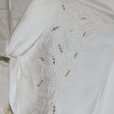 画像5: 白 無地 長袖 ブラウス ボウタイカラー 花柄刺繍[16401]