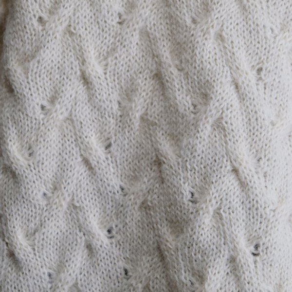 画像3: 無地 白 アルパカ ニット クルーネック[25509]