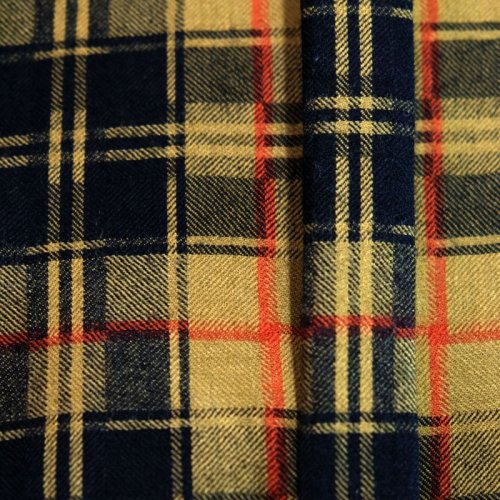 他の写真1: チェック柄 黒×茶色 長袖 ブラウス ノーカラー[16455]