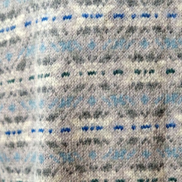 画像7: グレー ノルディック柄 ニット セーター クルーネック[25649]