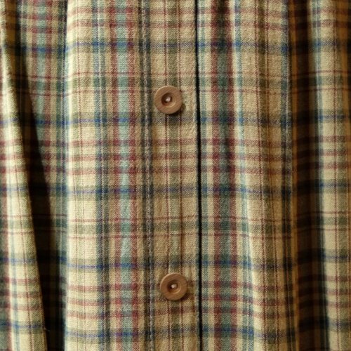 他の写真1: チェック柄 グリーン系 スカート プリーツ /w68cm[42277]