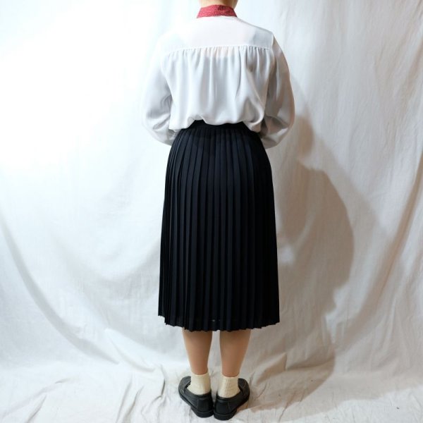 画像9: 無地 白 長袖 ブラウス レギュラーカラー[16541]