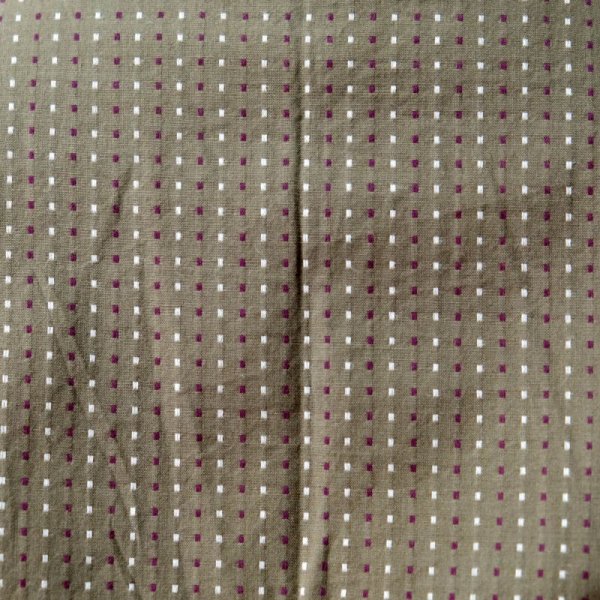 画像12: 幾何学柄 緑 長袖 チャイナブラウス スタンドカラー[16558]