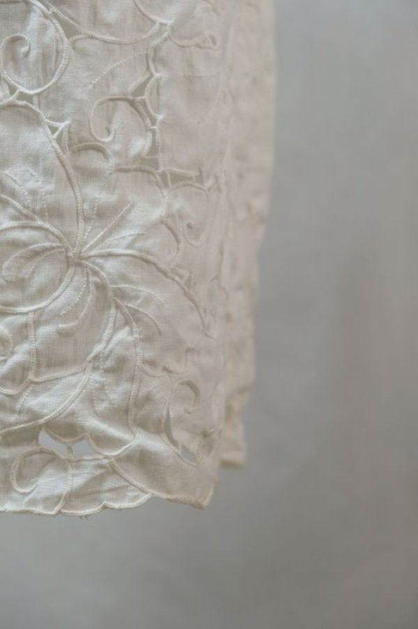 画像9: 無地 白 総レース スカート タイト /w66cm [11573]