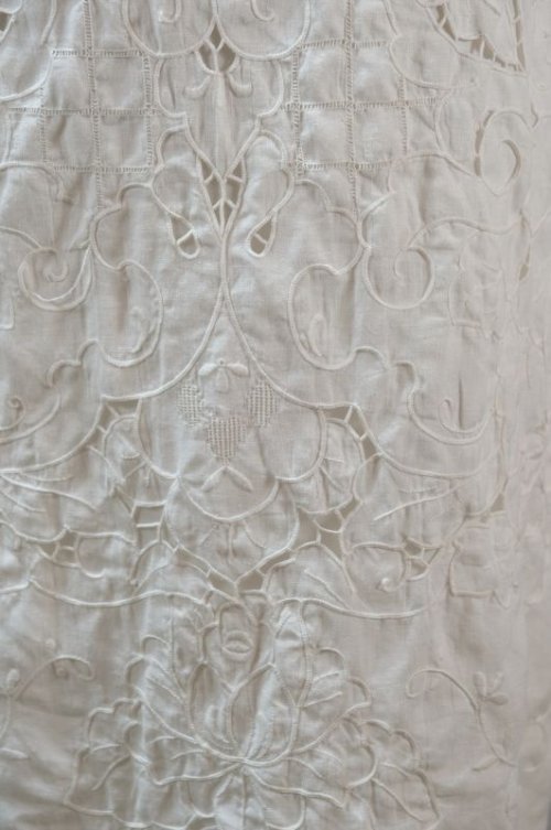 他の写真1: 無地 白 総レース スカート タイト /w66cm [11573]