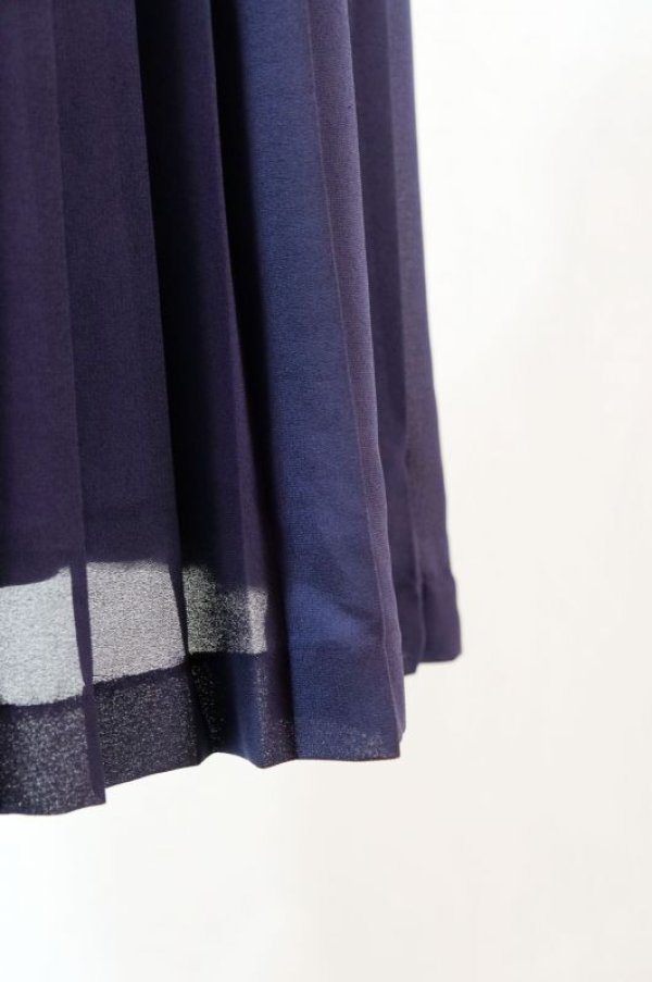 画像7: 無地 ネイビー スカート プリーツ w/60cm[11583]