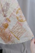 画像5: アンティーク織機絵模様 ピンク系 スカート フレア/w62cm[11558]